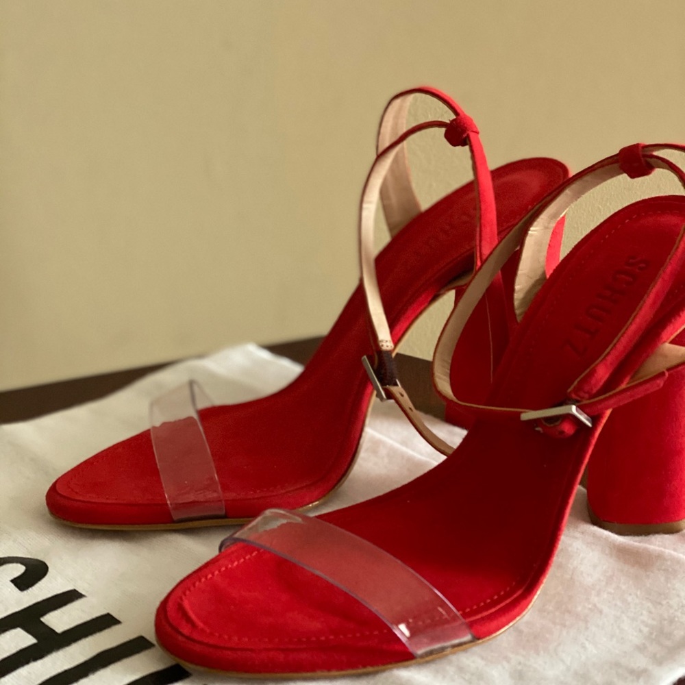 Shutz blocked heels